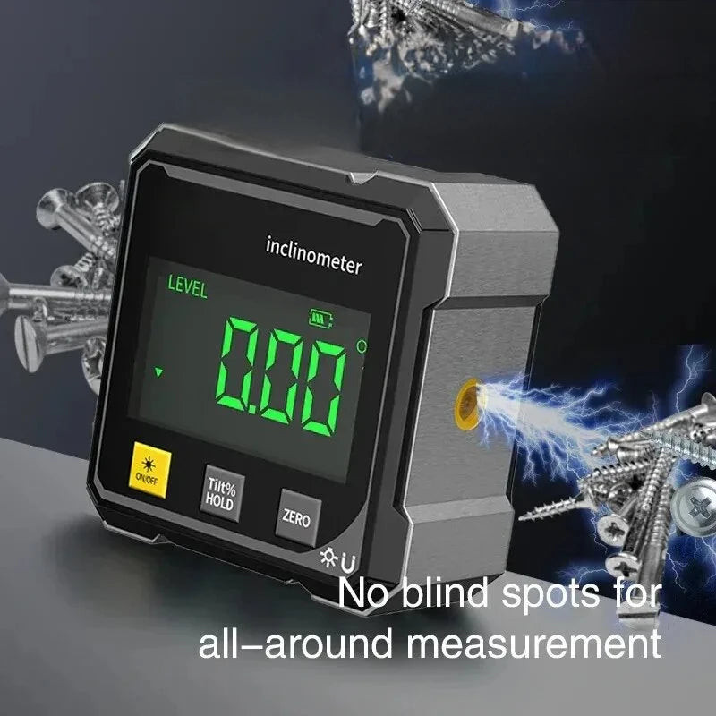 NOUVEAU Niveau numérique magnétique double face avec laser, rapporteur électronique, horizontomètre, inclinomètre, règle d'angle et mesure de pente