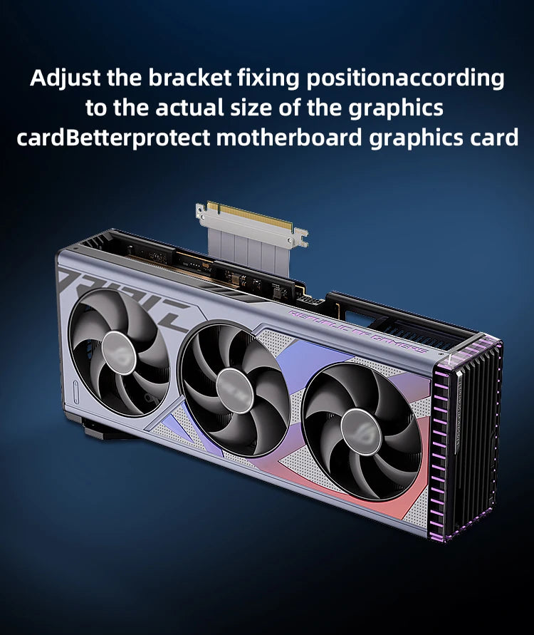 PCIE 3.0 4.0x16 Kit de Support de GPU Vertical universel Riser ATX Matx boîtier VGA carte graphique Support de direction Support