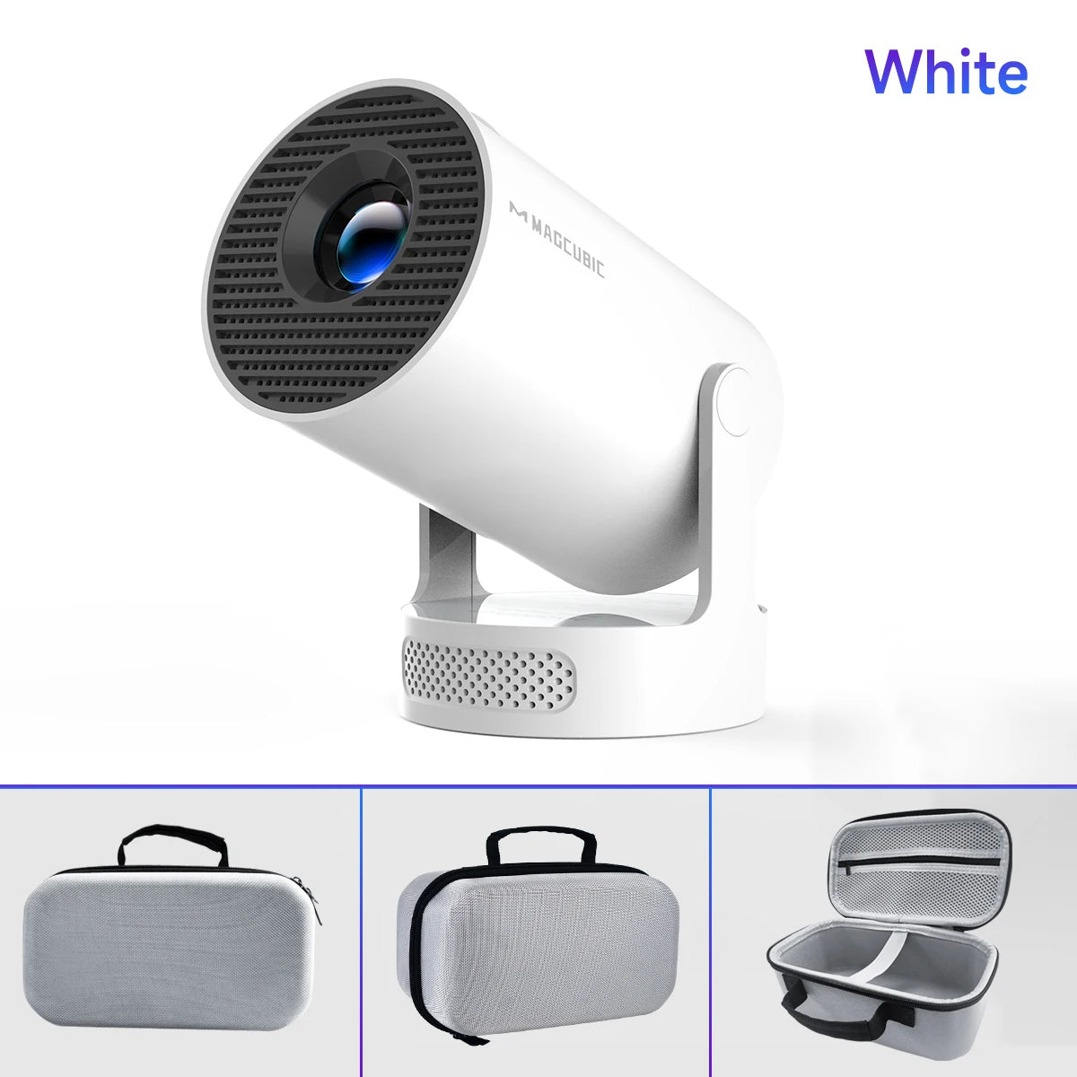Projecteur 8K Android 14 — double WiFi6, 290 ANSI, BT5.4, 720P, cinéma maison extérieur portable