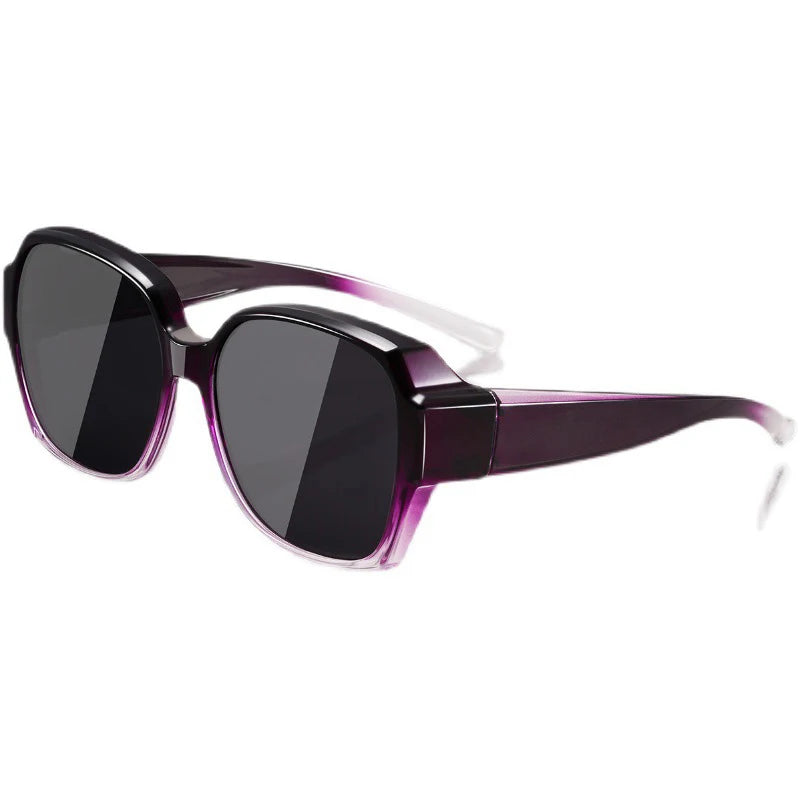 Lunettes de soleil polarisées rondes à la mode, couverture sur myopie, lunettes de Prescription portables pour hommes et femmes, Vintage, pour la pêche et la conduite