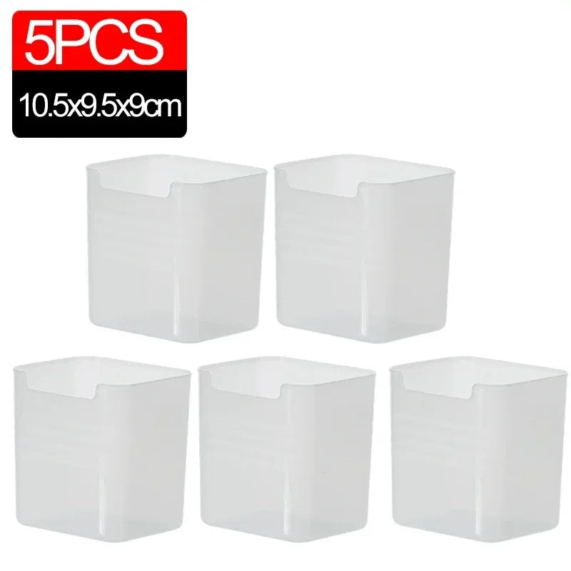 Cajas de almacenamiento para frigorífico, 1/5 piezas, organizador de alimentos frescos, almacenamiento en frío, contenedor de verduras, frutas, especias, recipiente para alimentos, cajas de cocina para el hogar
