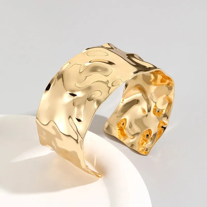 Bracelet de poignet exagéré en or brillant, accessoires de mode transfrontaliers européens et américains