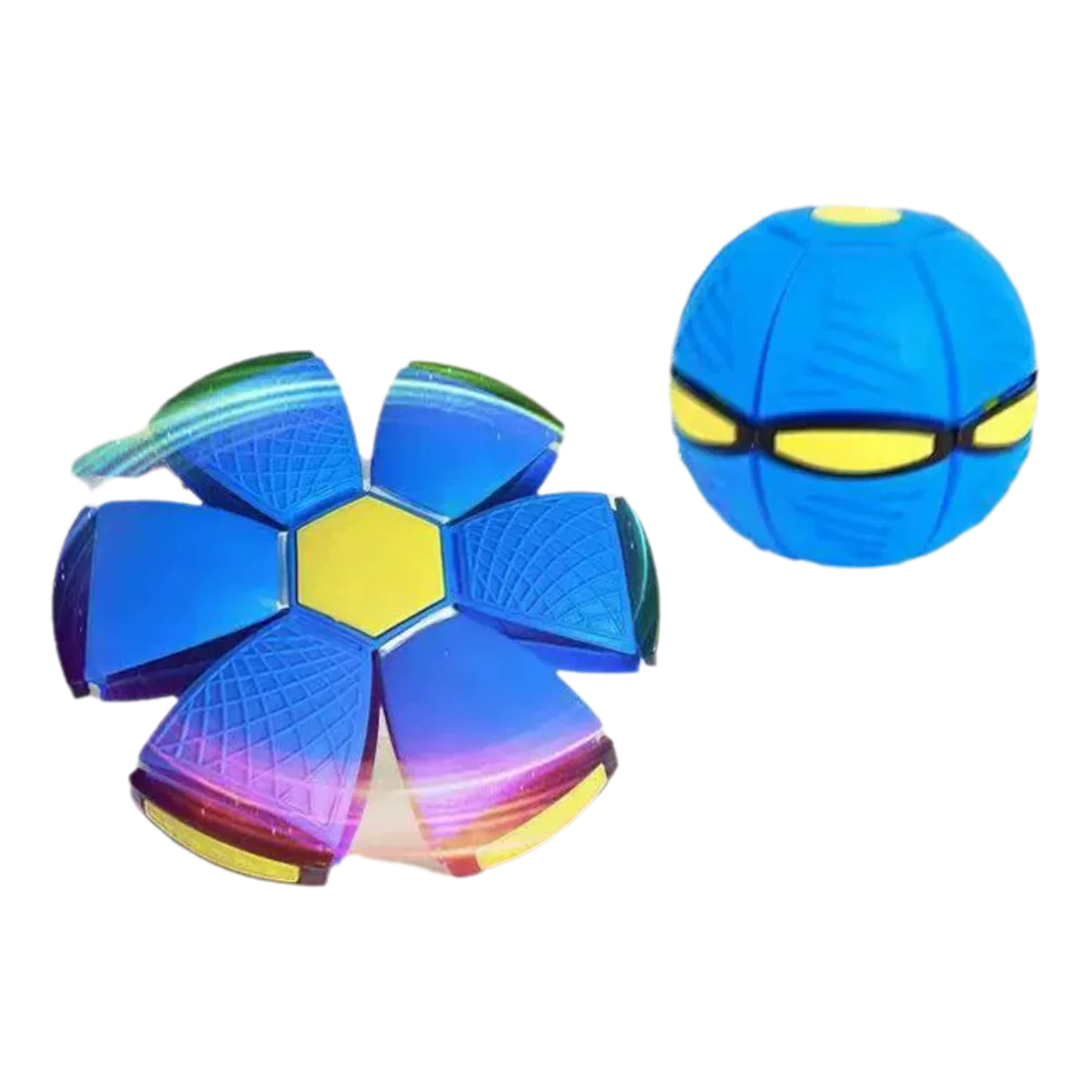 Blue Flying Saucer Ball, Outdoor Parent-Child Toy, Magic Foot Deformation, Foot Pressure Relief, Venting Ball