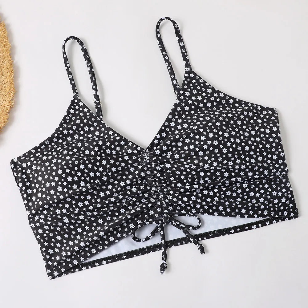 2025 taille haute Bikini maillot de bain femmes Push Up Bikini maillot de bain fleuri imprimé Bikini boxeurs maillots de bain maillot de bain maillot de bain