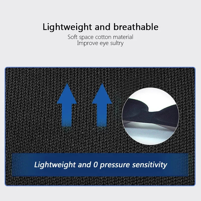 Couvre-yeux léger et confortable, masque de couchage profilé en 3D doux, ombre respirante pour hommes et femmes, aide au repos en voyage nocturne