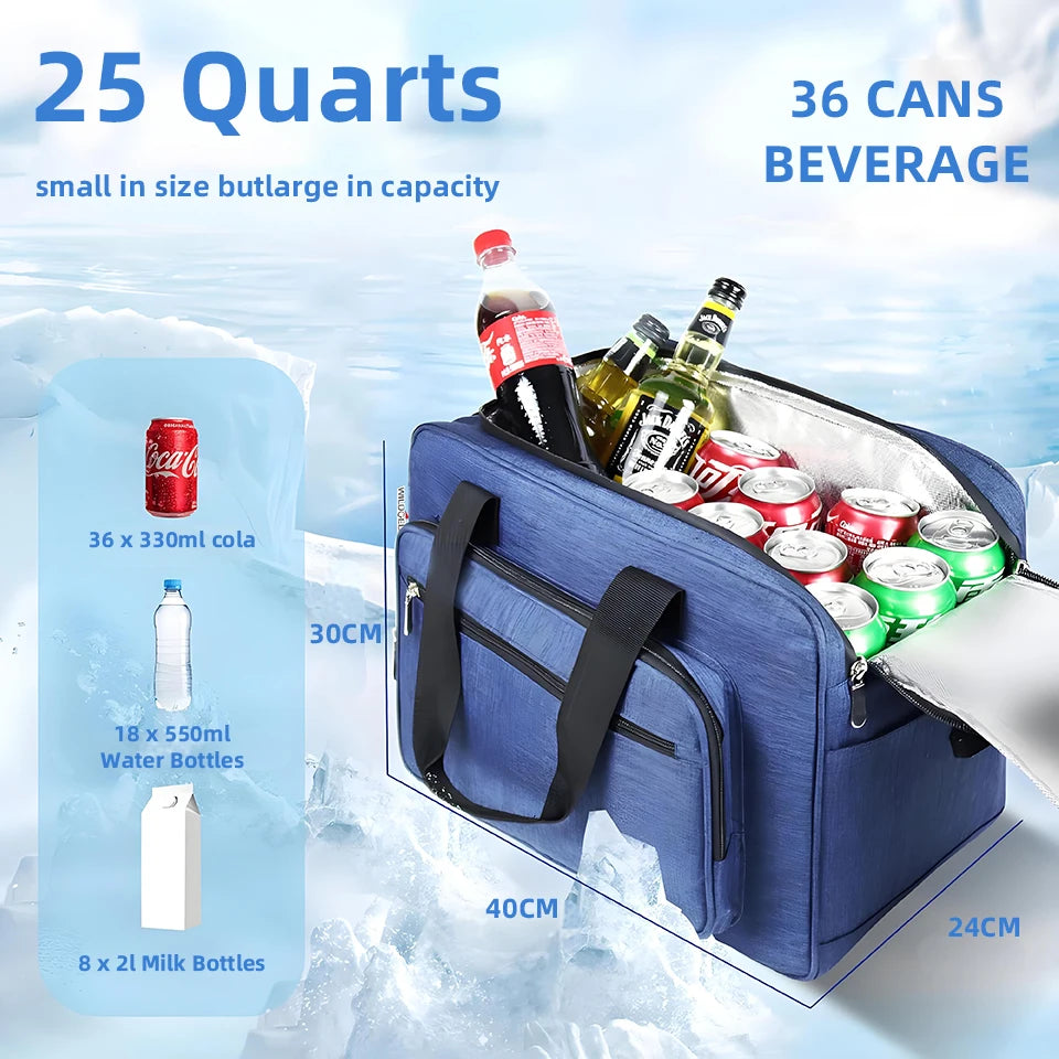 Réfrigérateur Portable pour voiture, 25l, semi-conducteur, pliable, chauffage, refroidissement, sac isolant, voiture, usage domestique, pique-nique, Camping essentiel