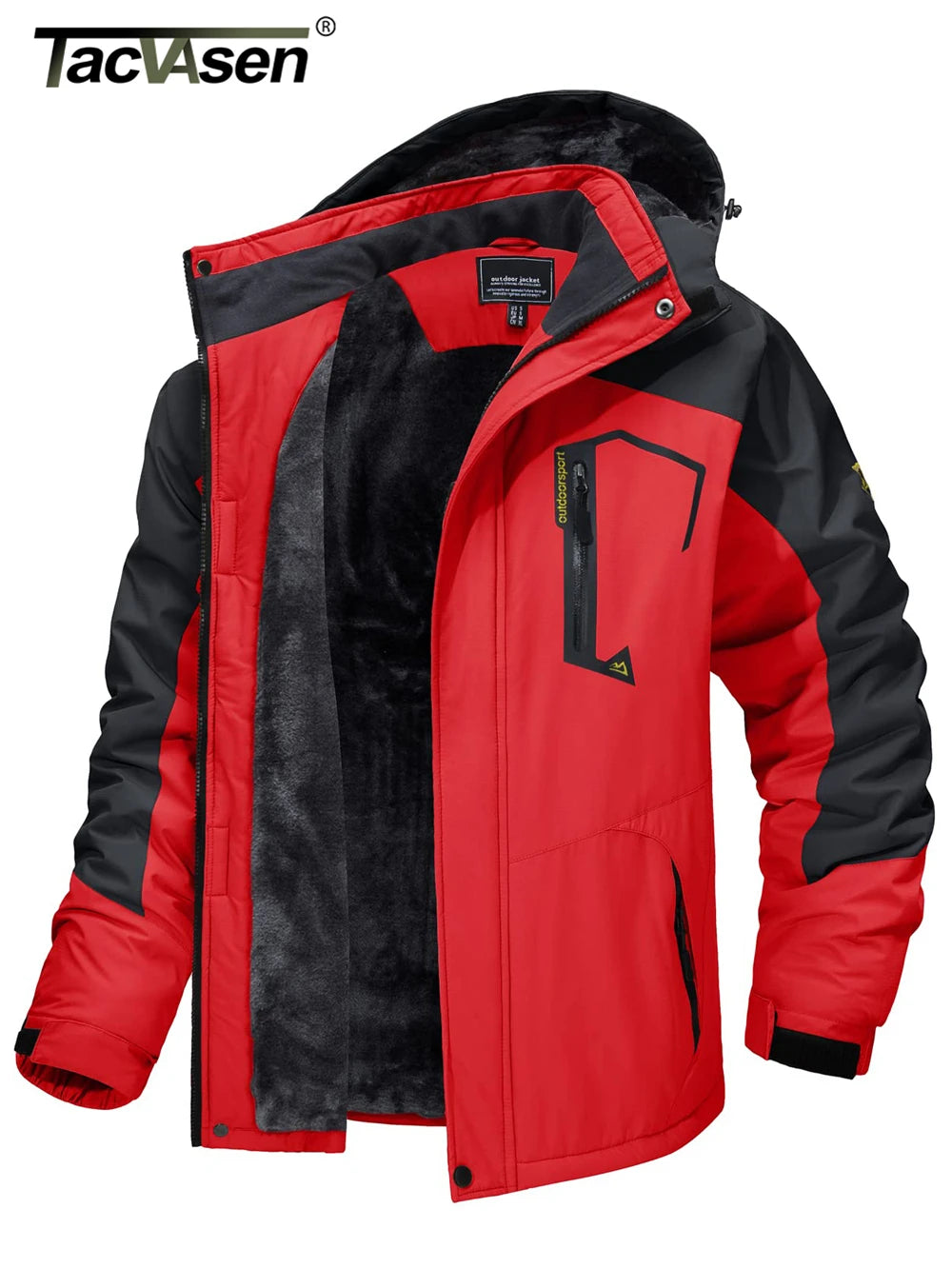 Veste Montagne Polaire Homme — Randonnée Capuche Amovible Ski Snowboard Parka