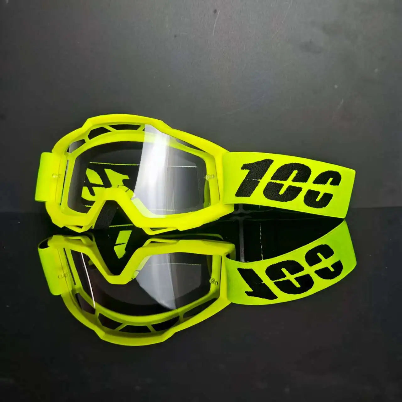 100 gafas de moto, lentes de carreras antipolvo a prueba de viento para hombres y mujeres, motocross, ciclismo, esquí al aire libre, gafas de bicicleta de cross