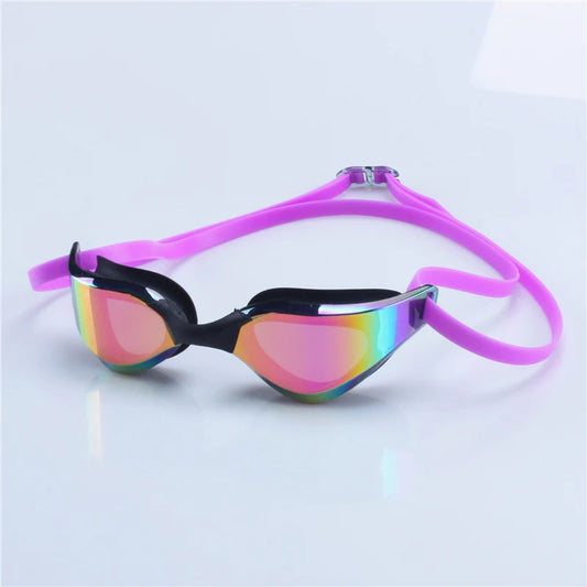 Professional Anti-Fog, Electroplated, Waterproof Silicone Swimming Goggles