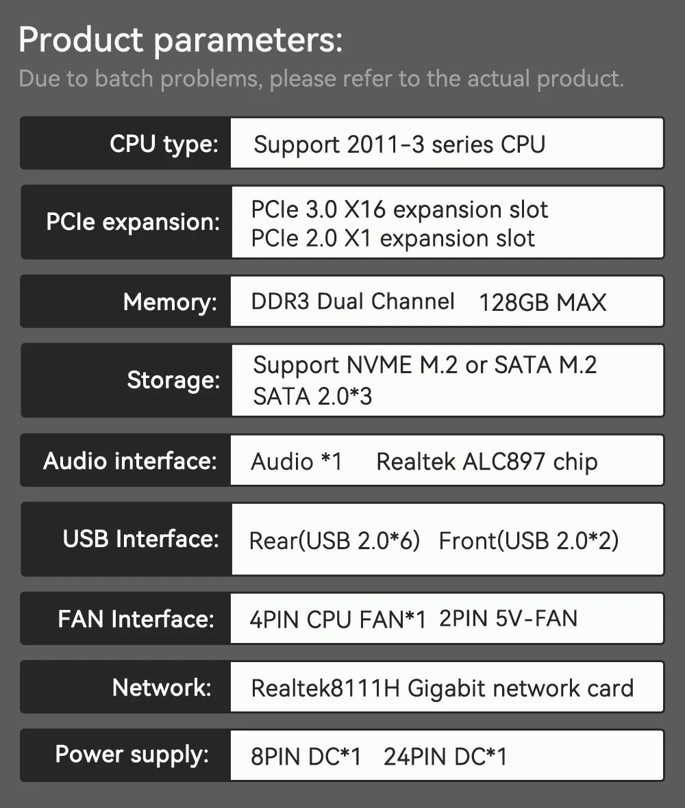 MACHINIST X99 PR8-H Combo carte mère Intel Xeon E5 2686 V4 ou E5 2696 V4 CPU LGA 2011-3, prise en charge de la RAM DDR3 NVME M.2