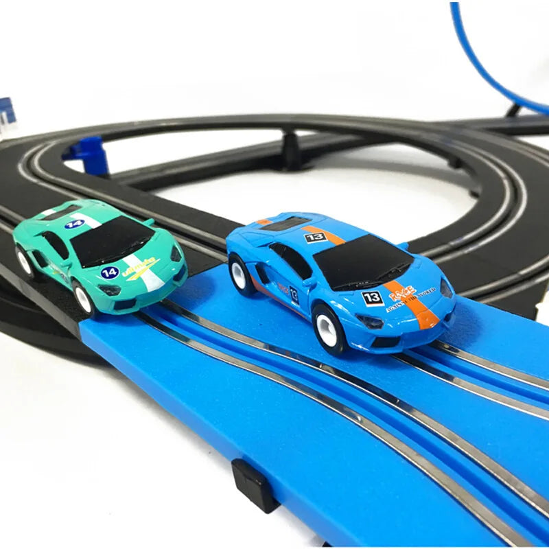 Sonic Storm – juego de juguete de tren eléctrico, mando a distancia doble, pista de carreras de coches, circuito de Autorama, juguete para niños y niños pequeños