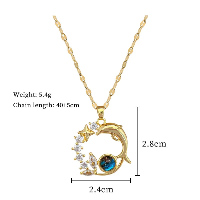 Collier astronaute étoile et planète pour femmes — couleur or, pendentif lune, chaîne clavicule, bijoux cadeau