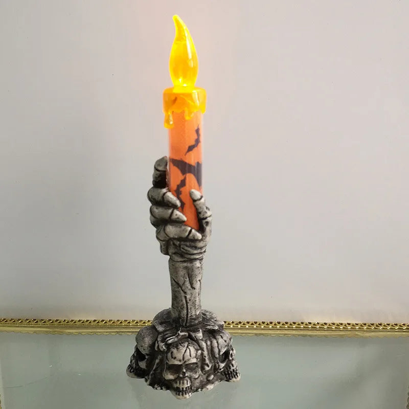 Velas de fiesta de esqueleto fantasma de Halloween, decoraciones para el hogar, fiesta de calabaza, feliz Halloween