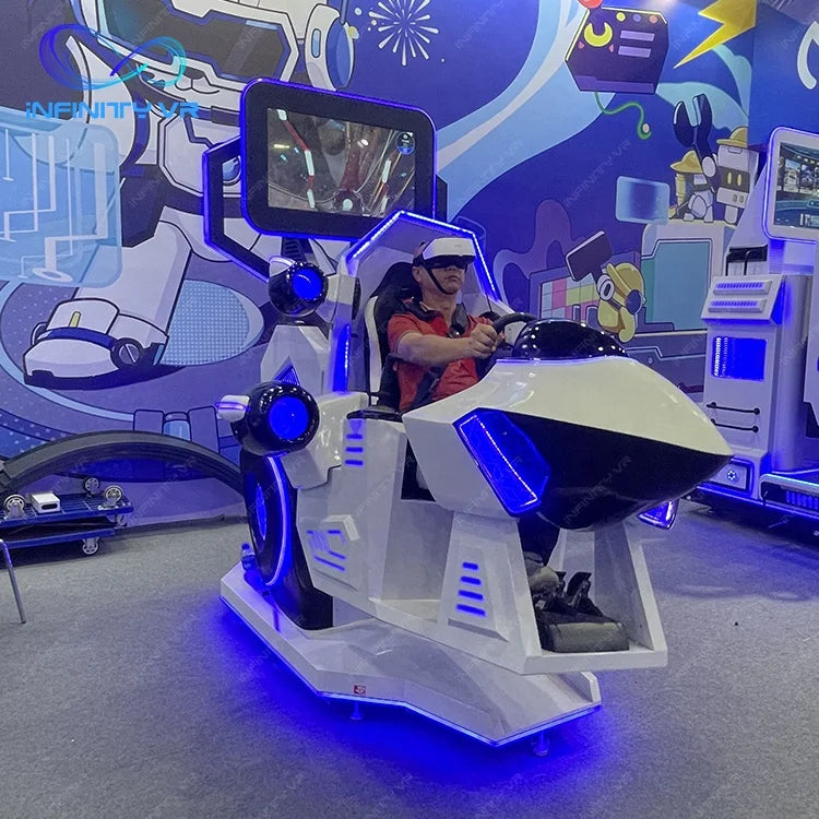 Jeu VR Commercial 1 joueur réalité virtuelle 360 montagnes russes Vr avec Joystick de vol et volant de course