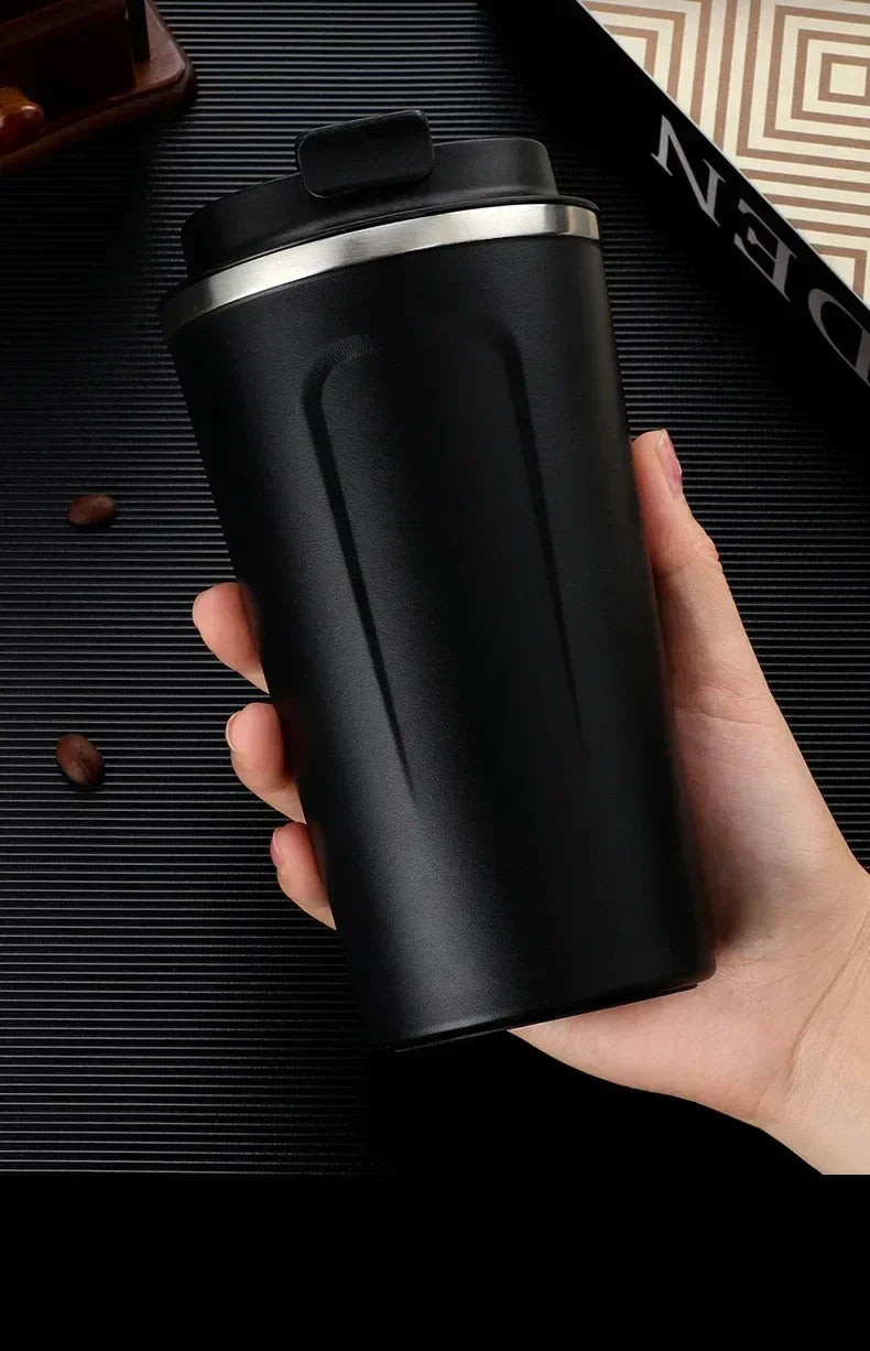 Tasse à café de voyage en acier inoxydable, tasse thermique anti-fuite, bouteille Thermos, thé, café, flacon sous vide, tasses isolées, 380/510ML