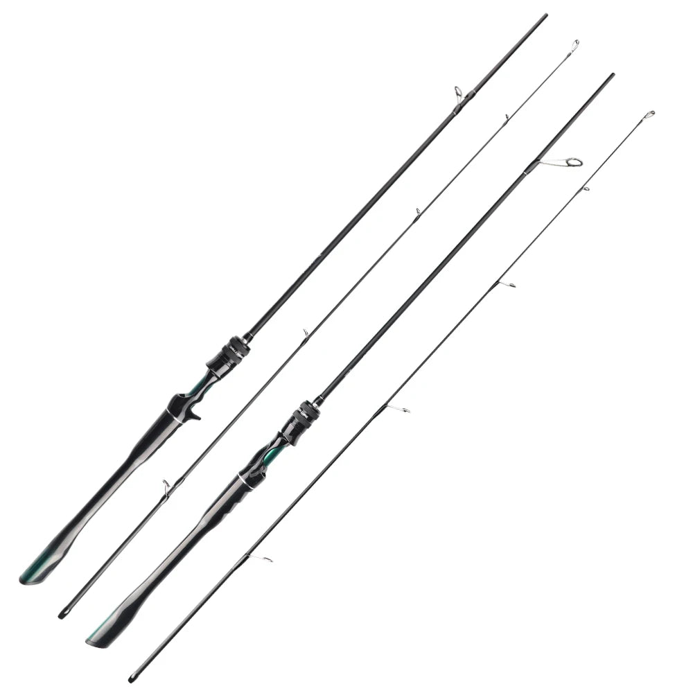 FISHINGFANS ORCA lumière moyenne ML puissance haute teneur en carbone mer eau douce basse conique arrondi côtelé tige de pêche en croisement