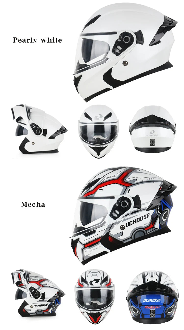 Casque moto quatre saisons Motocross modulaire rabattable — hommes, femmes, tout-terrain