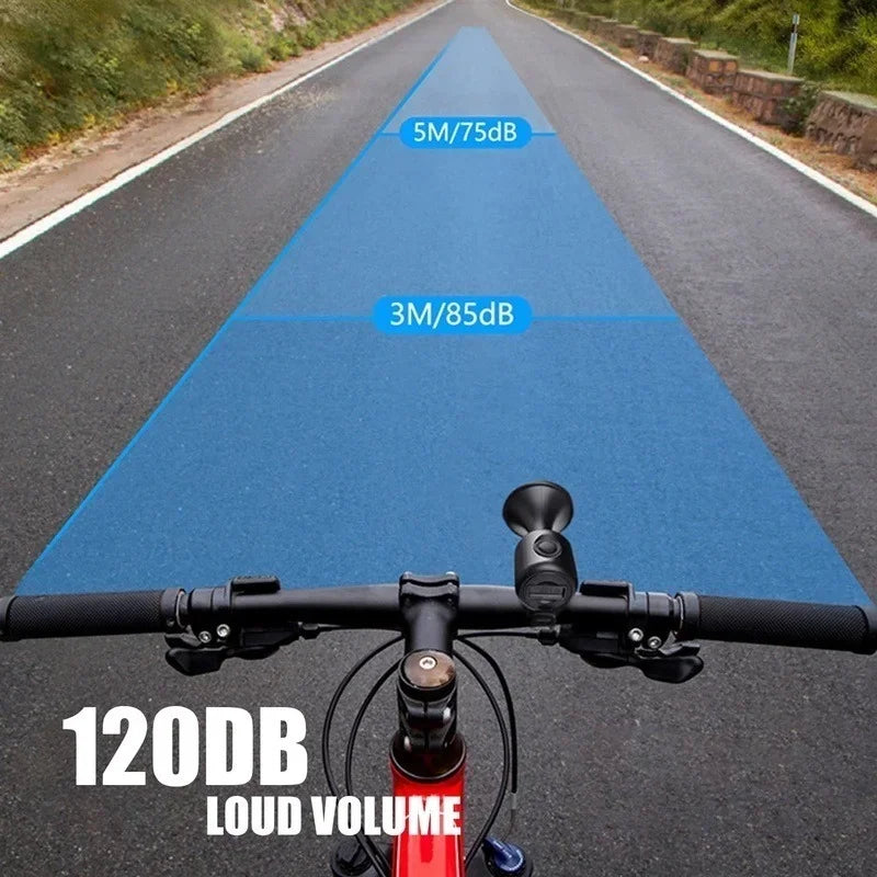 Bike Horn for Electric Scooter, 120db Waterproof Bell for MTB, Road Cycling, Alarm for Xiaomi M365 Pro Accessory