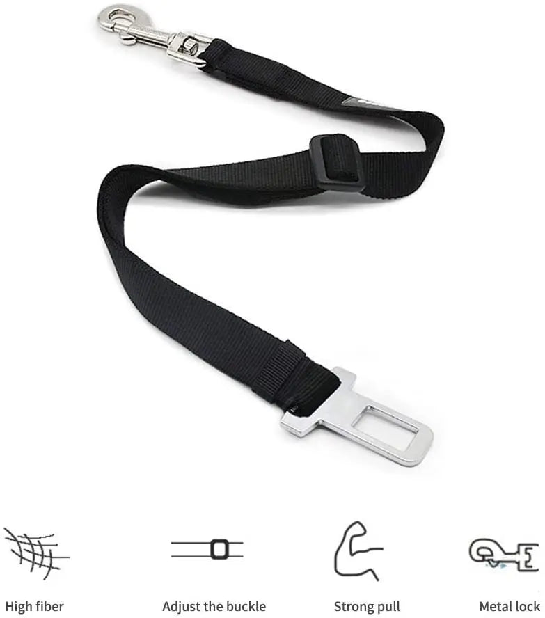 Cinturón de seguridad ajustable para mascotas, gatos, perros, asiento de seguridad para mascotas, vehículo, arnés para perros, Clip de plomo, palanca de seguridad, tracción, collares para perros, accesorios para c