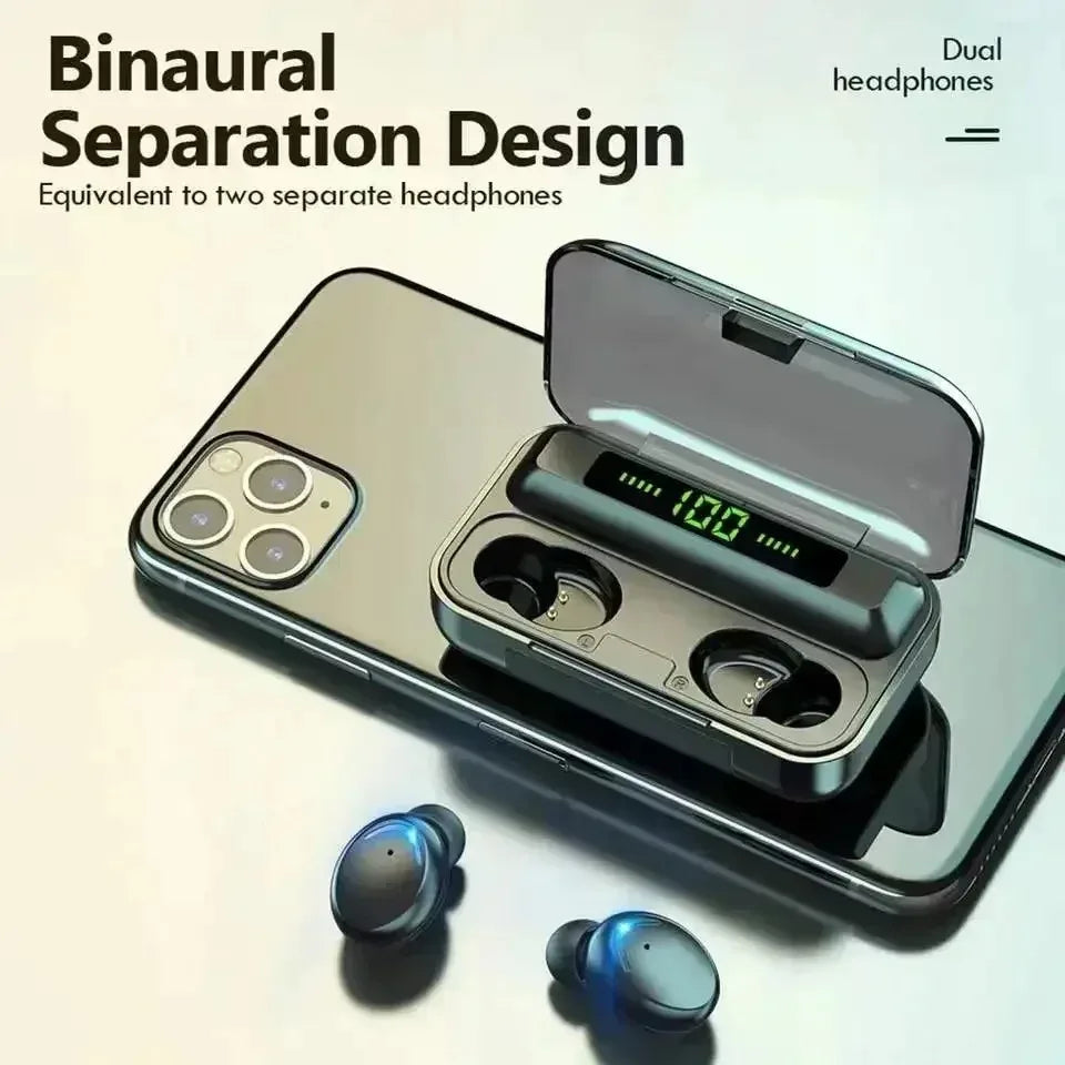 Auriculares TWS F9-5 Bluetooth 5.3, cascos inalámbricos, estéreo Hifi, deportivos, impermeables, con micrófono manos libres, audífonos.