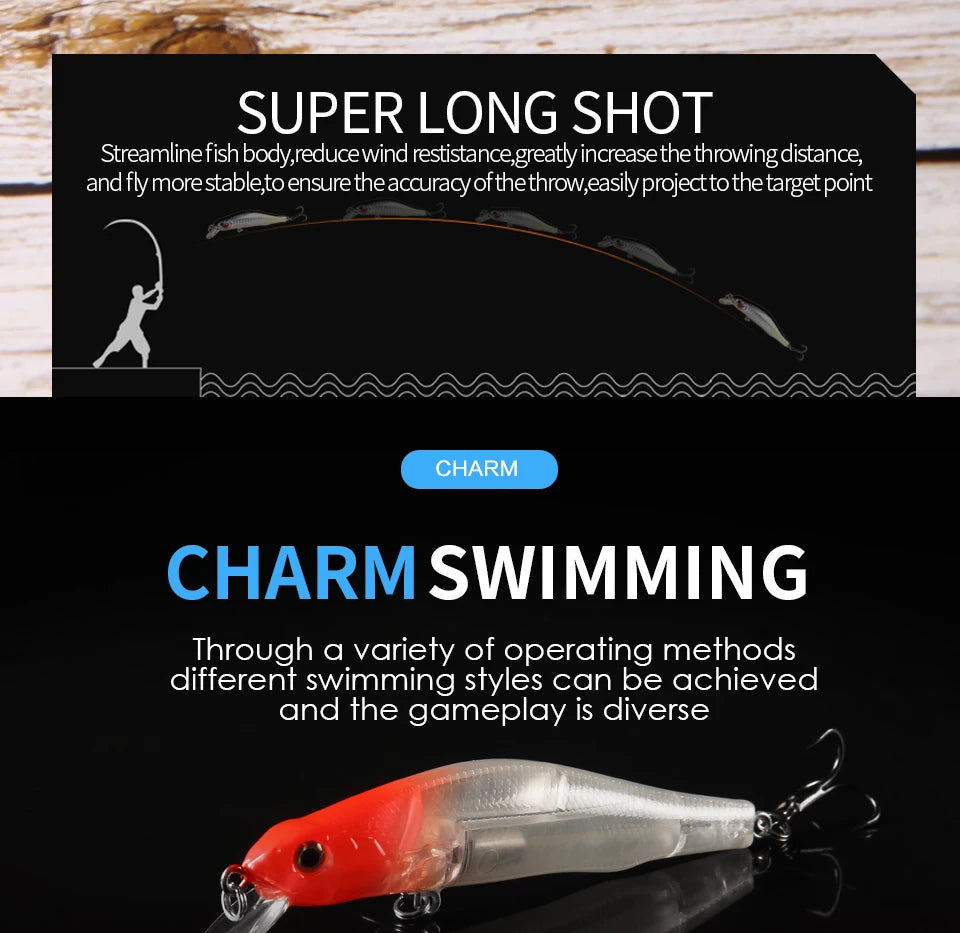 BEARKING 80mm 8.5g qualité professionnelle aimant poids leurres de pêche vairon manivelle modèle chaud appâts artificiels attirail