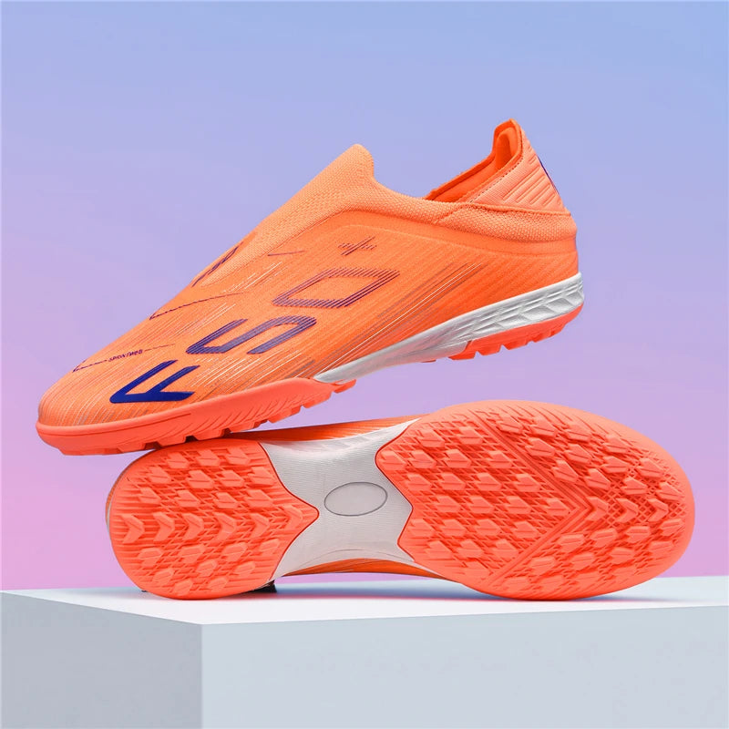 Chaussures de Football Homme Crampons TPR Cuir Verni — Terrain Gazon & Futsal EU 31–48