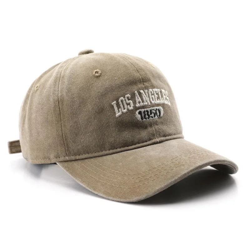 Men Women Embroidered Letter Baseball Cap Vintage Fashion Solid Adjustable Outdoor Sports Snapback Hat Distressed Gorras