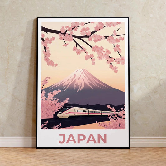 Toile Imprimée Paysage Japonais Vintage — Art Mural Décoration Maison