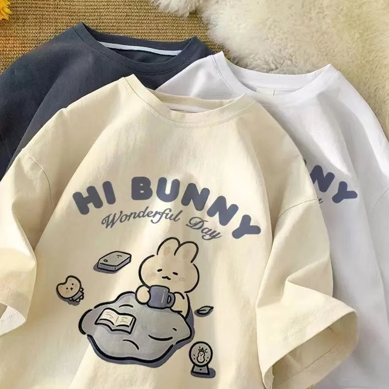 T-shirt rétro américain surdimensionné à manches courtes pour femmes et Style collège japonais, nouveau haut de rue pour étudiantes 2026