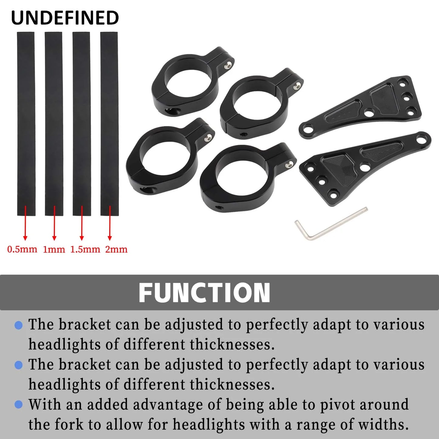 Abrazaderas de montaje para tubo de horquilla de motocicleta, soporte de luz para sauna, 33mm-58mm, 54mm, 49mm, 45mm, 41mm, 37mm, Bobber 73Universal