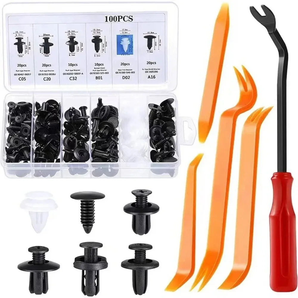 New Automatic Fastening Clips, Mixed Retainer Pin for Car Body, Rivet, Bumper Door Trim Panel Fastener Kit, Car Clips Retainer Tools