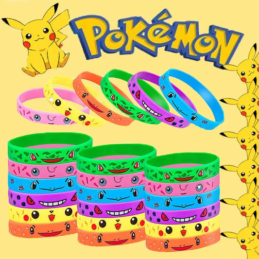 Bracelets dessin animé en silicone pour enfants — 12 pièces, accessoires fête, cadeau, Cosplay