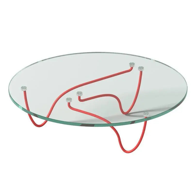 Transparent and Simple Side Table, Modern, Metal, Unique, High-Quality Glass, Nordic, Italian, Slim, Mesa, Living Room Auxiliary Furniture