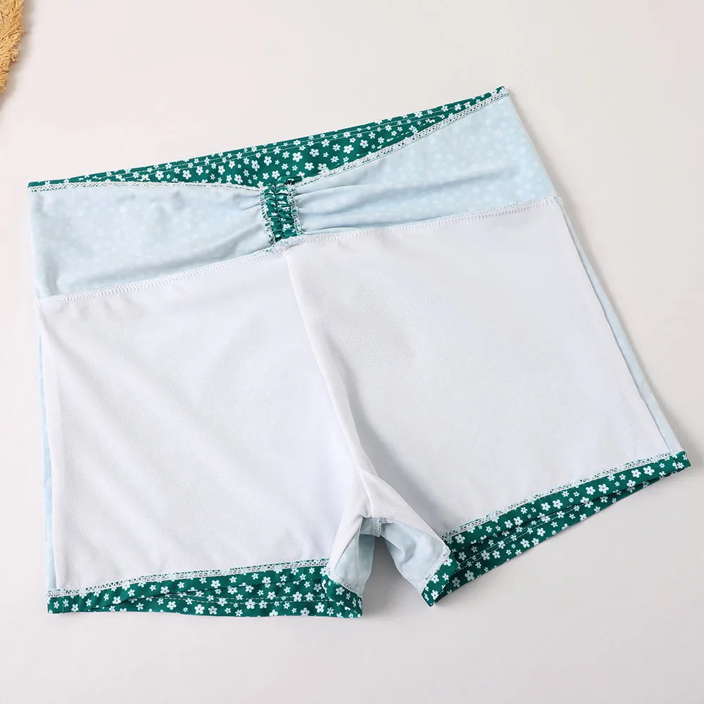 2025 taille haute Bikini maillot de bain femmes Push Up Bikini maillot de bain fleuri imprimé Bikini boxeurs maillots de bain maillot de bain maillot de bain