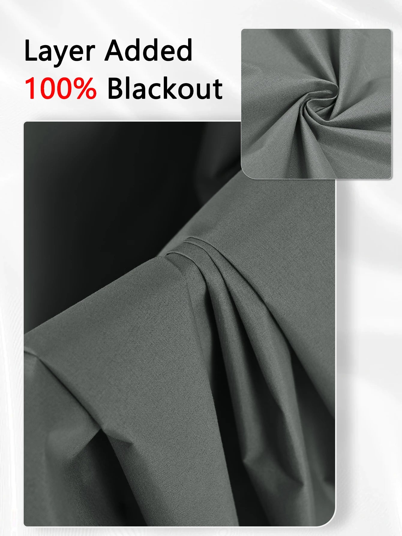 Rideaux occultants 100% solides avec œillets, rideaux de confidentialité totale pour chambre à coucher, beaux rideaux pour salon, 1 pièce