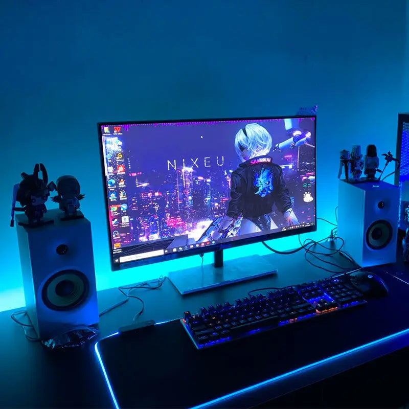 Bande LED USB PC 24-34 Pouces RGBIC — Sync Musicale App, Rétroéclairage Écran, Gaming
