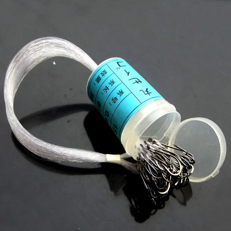 Canne de pêche avec épines liées avec fil, crochet Maruki, outils de pêche, 50 pièces