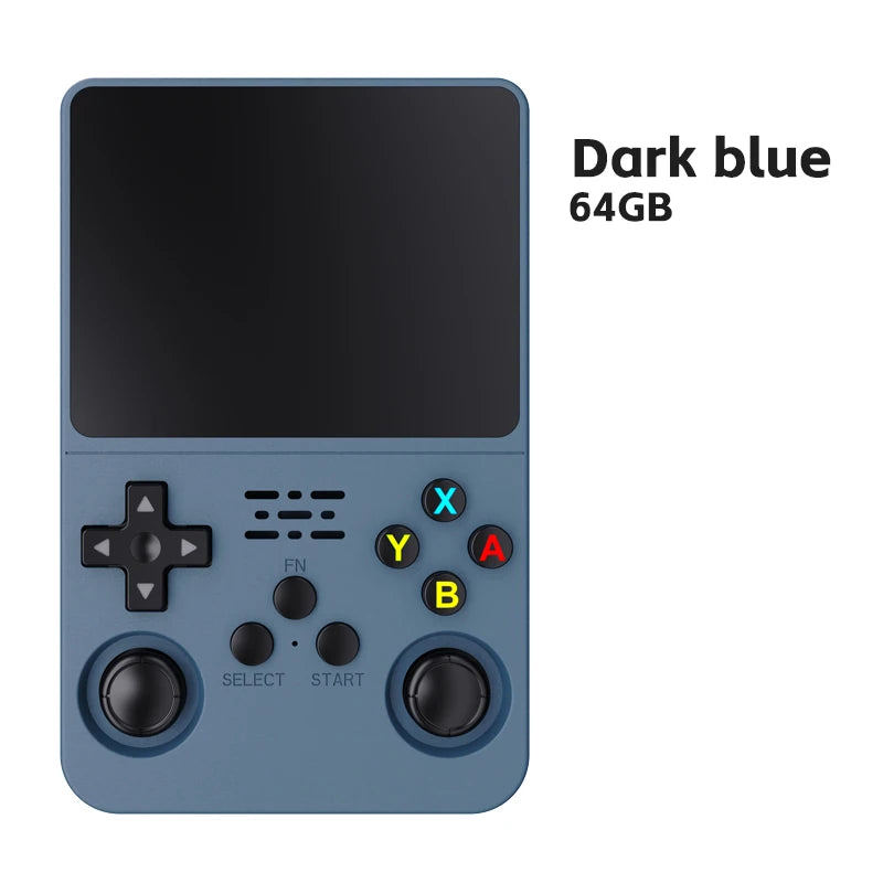 R36S ARKOS Consola de videojuegos portátil retro de 3,5 pulgadas IPS con múltiples colores disponibles, pantalla de reproductor portátil, 64GB de juegos