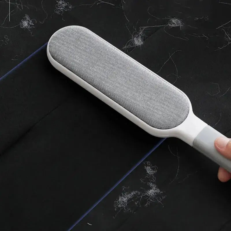 Double-sided pet hair remover, manual electrostatic sticky lint brush, for cat, clothes, sofa, furniture, carpet cleaning