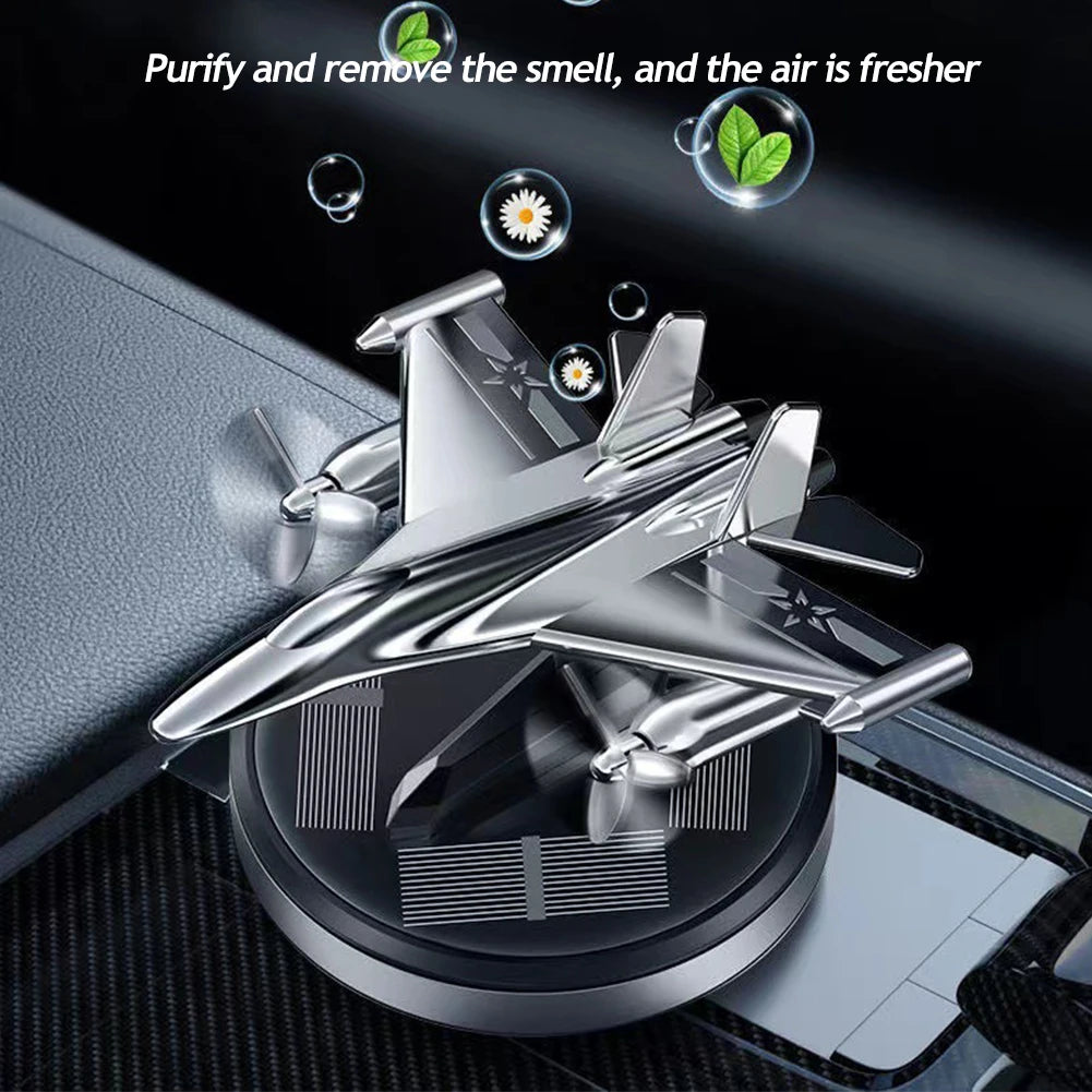 Parfum de voiture aromathérapie voiture énergie solaire désodorisant de voiture avion rotatif aromathérapie diffuseur d'huile parfum durable