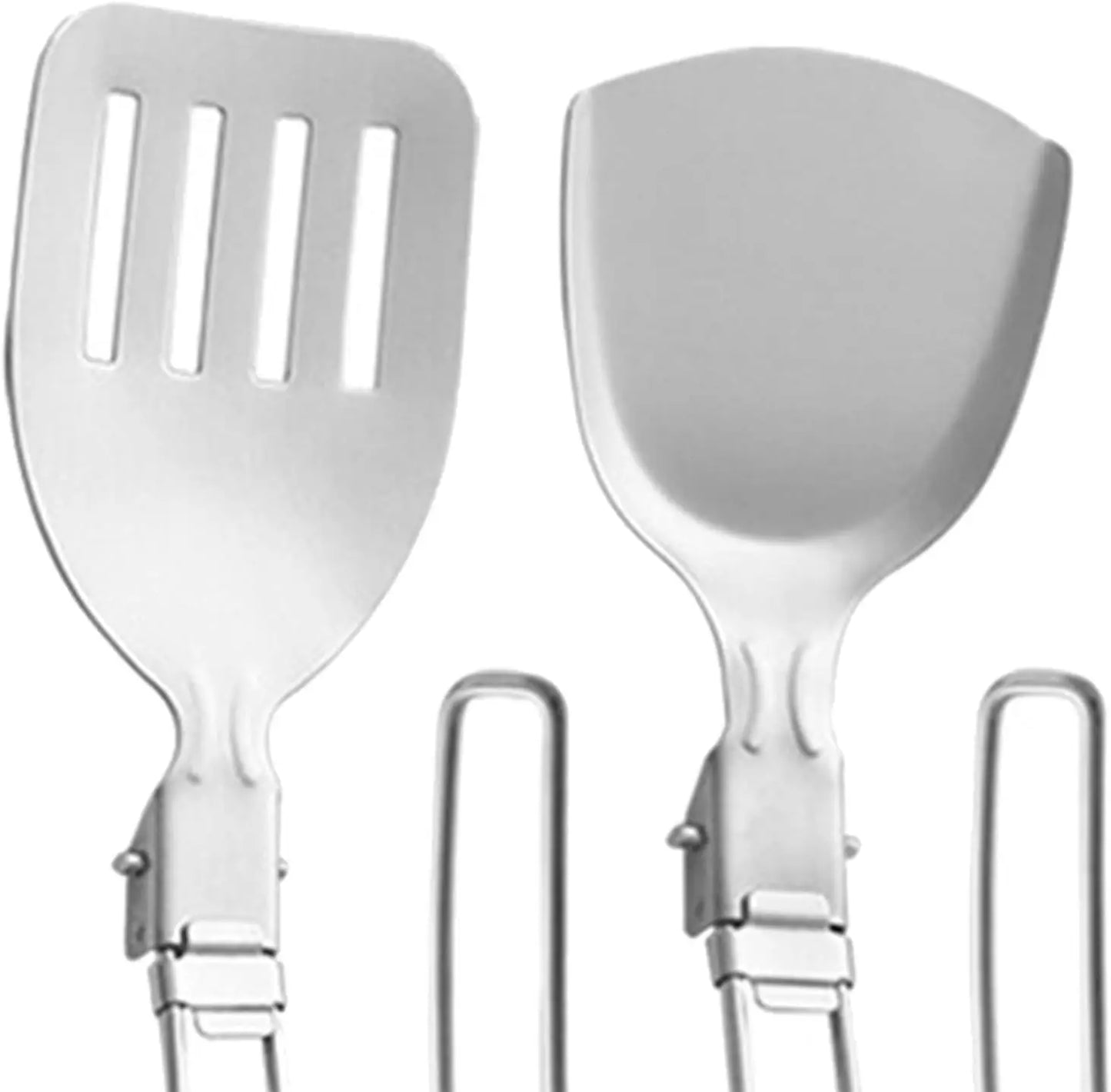 Spatule pliante cuillère pelle tourneur de nourriture Portable 304 en acier inoxydable Camping en plein air barbecue cuisine vaisselle fournitures de pique-nique ﻿