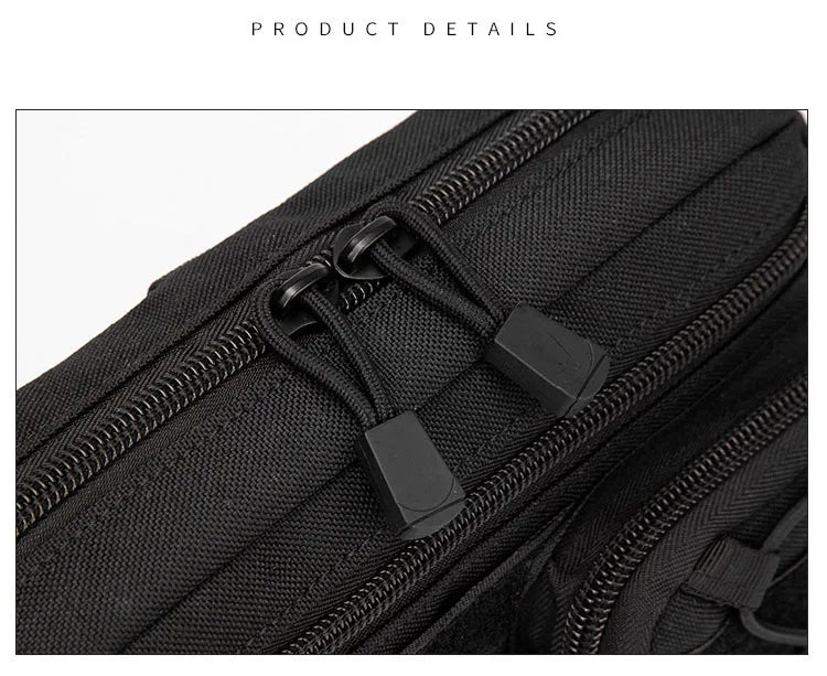 Pochette d'administration horizontale tactique Molle avec poche avant à cordon, pochette modulaire EMT, sac de rangement utilitaire EDC, sac de taille d'extérieur