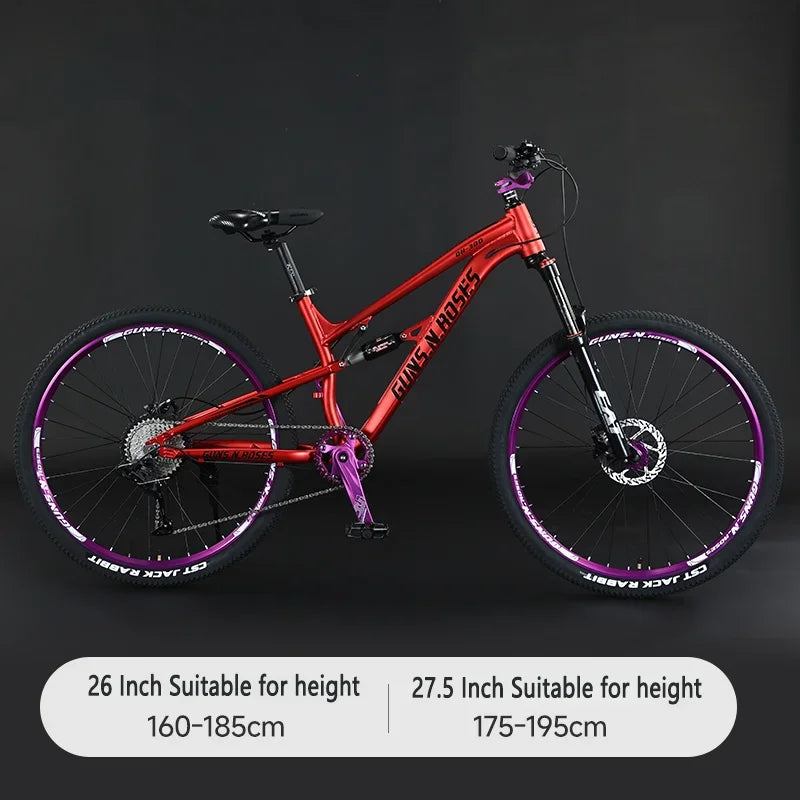 VTT Descente Suspension Souple 27,5 Pouces — 10 Vitesses Suspension Pneumatique Frein Huile