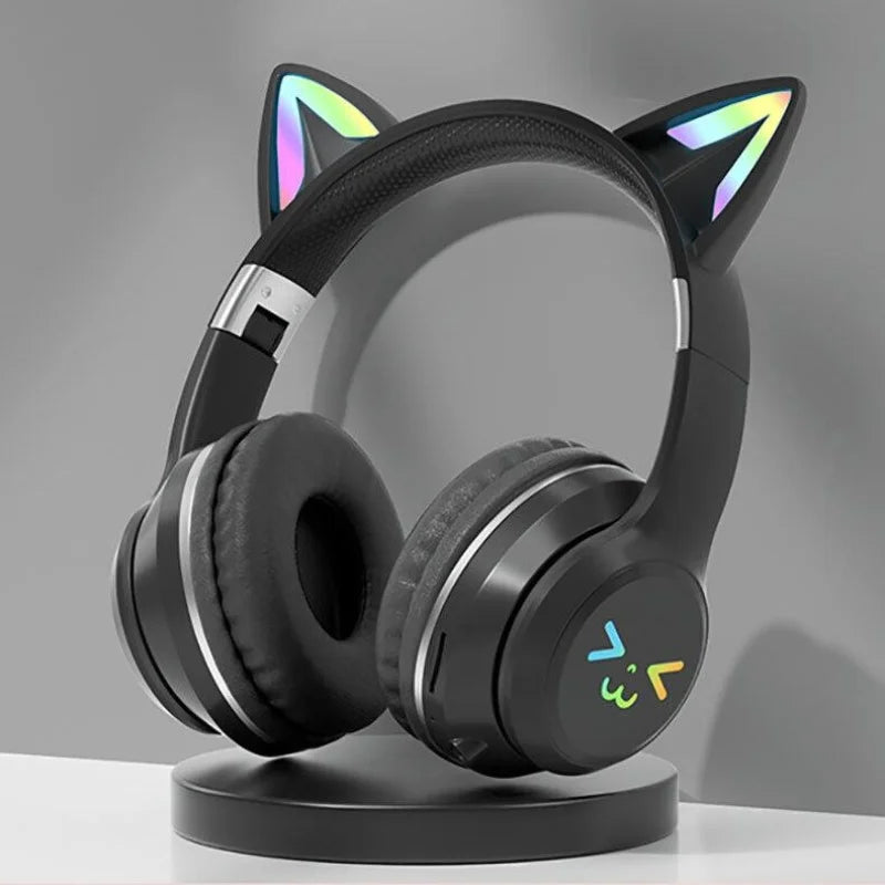 GRB Glow Gaming Mediator Set, Gamer Stereo Bass, Cat Ear, Wireless Earpods, Bluetooth Earbuds, TYPE-C Cable, Bluetooth Headset, Hands-free