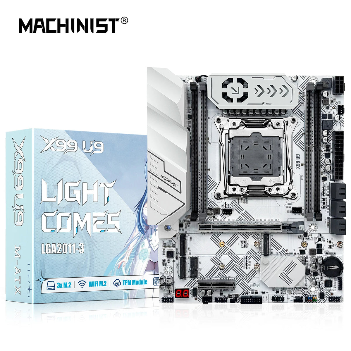 Nouveau X99 U9 MACHINIST X99 Kit de carte mère en option LGA2011-3 Xeon E5 2630 V4 CPU prise en charge TPM2.0 DDR4 mémoire NVME M.2 usb3.0