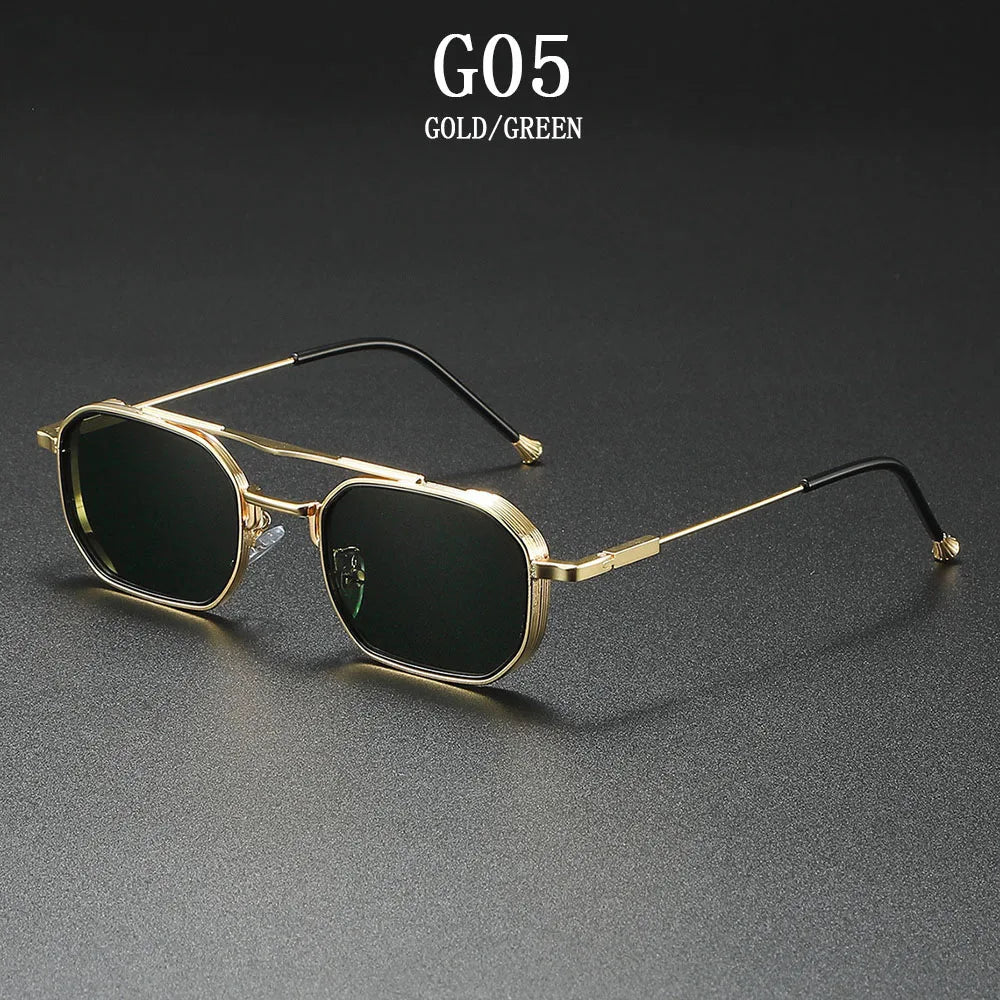 2025 Gafas De Sol cuadradas para mujer a la moda, Vintage Steampunk, Gafas De Sol para hombre, Lujo, Moda, Gafas, Gafas De Sol Hombre, Gafas De Sol Mujer
