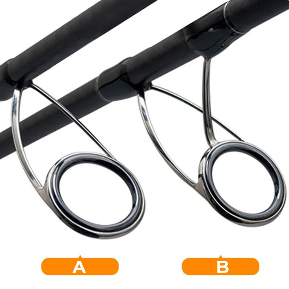 Kit de 9 anneaux de guidage de canne à pêche en acier inoxydable pour réparation et remplacement – Outils de pêche