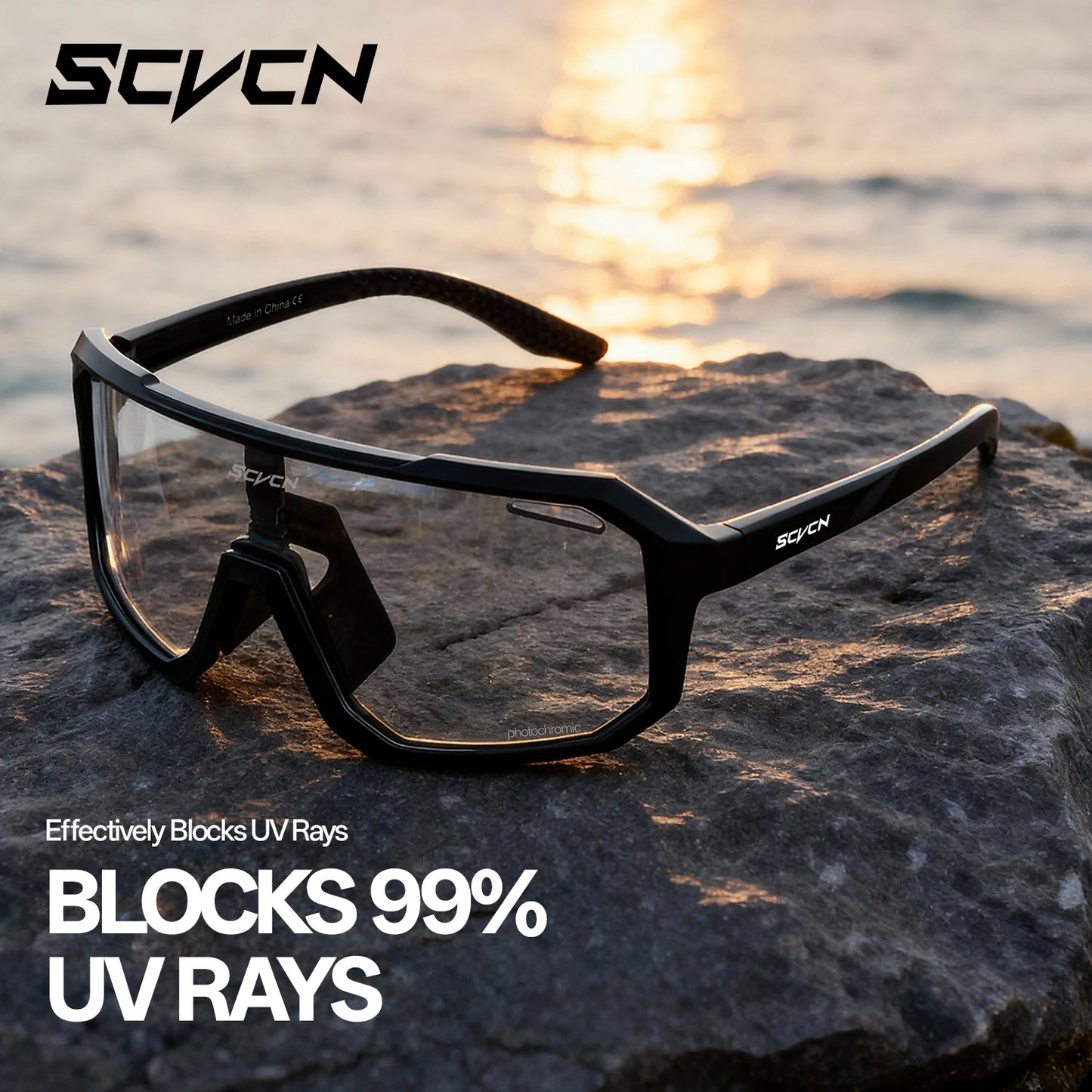 SCVCN Cycling Glasses MTB for Men Women Outdoor Sports Running Driving UV400 Sunglasses Road Racing Bicycle Cycling Eyewear