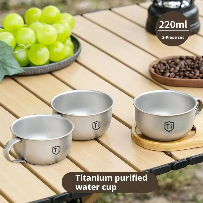MINI Tasse à eau de camping, tasse à thé et à café portable, équipement de cuisine d'extérieur, tasses de montagne 80/220ml