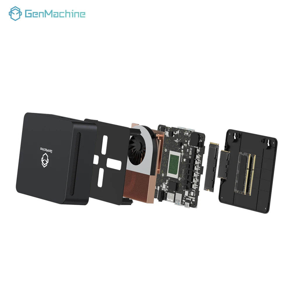 Mini PC GenMachine AMD Ryzen 5 6600H ES — 4,5 GHz, DDR5 6400 MHz, WiFi 6, USB4, LAN 2,5G, Win11